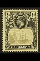 7513 1922-37 ½d Grey & Black "Cleft Rock" Variety, SG 97c, Fine Mint For More Images, Please Visit Http://www.sandafayre - Saint Helena Island