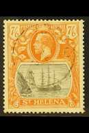 7516 1922-37 7s6d Brownish Grey & Orange, MSCA Wmk, SG 111d, Fine Cds Used. A Rare Shade! For More Images, Please Visit  - Saint Helena Island