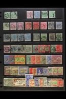 7531 1870-1951 USED SELECTION CAT £850+ Crammed Onto A Stock Page. Includes St Christopher 1870 CC Wmk Range To 6d's Bot - St.Kitts And Nevis ( 1983-...)