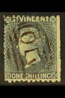 7550 1862-68 1s Slate Grey, No Wmk, Perf 11 To 12½ X 14 To 16, SG 11, Very Fine Used For More Images, Please Visit Http: - St.Vincent (...-1979)