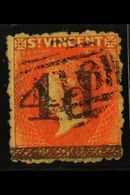 7565 1881 4d On 1s Bright Vermilion, SG 35, Very Fine Used. Scarce Stamp. For More Images, Please Visit Http://www.sanda - St.Vincent (...-1979)