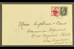 7590 1919 Plain Cover To USA, Sent 2½d Rate, Franked 1d & KGV 1½d Slate, SG 116, 135, Apia 12.05.19 Postmark, Censor "3" - Samoa