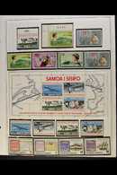 7600 1977-1984 INTERESTING NHM COLLECTION. An Attractive Collection Of Sets & Miniature Sheets Presented In Mounts On Al - Samoa
