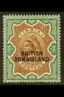 7657 1903 3r Brown & Green, SG 23, Fine Mint For More Images, Please Visit Http://www.sandafayre.com/itemdetails.aspx?s= - Somaliland (Protectorate ...-1959)