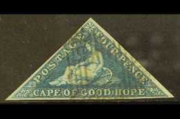 7707 CAPE OF GOOD HOPE 1855-63 4d Deep Blue/white Paper, SG 6, Used With 3 Margins For More Images, Please Visit Http:// - Unclassified