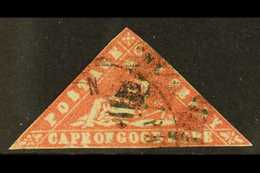 7713 CAPE OF GOOD HOPE 1861 1d Carmine On Laid Paper, SG 13a, Used With Small Touching Margins. Cat £3500 For More Image - Unclassified