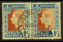 7802 1937 1s Coronation, Hyphen Omitted With Blue Ink Inside Value Tablet, SG 75a, Very Fine Used. For More Images, Plea - Unclassified