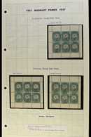 7819 BOOKLET PANES 1937 ½d & 1d Blank Margins, COMPLETE PANES OF SIX incl. ½d Pane With Right Margin Not Perf. Through,  - Unclassified