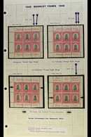 7820 BOOKLET PANES 1948 Range Of ½d, 1d & 1½d Panes Ex Booklet SG SB18, With Various Different Postal Slogans On Margins - Unclassified