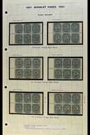 7821 BOOKLET PANES 1951 ½d, 1d & 2d Panes With Eng Or Afr Stamp First, Margins Perf Or Not Perf Through And Sheets Numbe - Unclassified