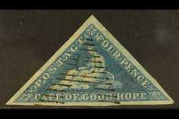 7824 CAPE 1855-63 4d Blue Triangular, SG 6a, Very Fine Used With Clear Postmark, Full Large Margins, Nice Fresh Colour.  - Unclassified