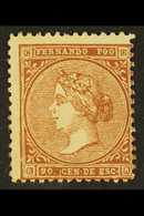 7946 FERNANDO POO 1868 20c Brown Isabella, SG 1, Mint With Large Part Original Gum, Centered To Lower Right, A Scarce 1s - Other & Unclassified