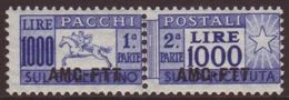 8020 ZONE A 1954 Parcel Post 1000L, Sass 26, Never Hinged Mint Horizontal Pair. For More Images, Please Visit Http://www - Other & Unclassified