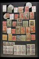 8046 LOST TERRITORIES - POSTMARKS OF JAFFA 1890's-1910's Interesting Collection Of Various Used Turkish Stamps On Stock  - Other & Unclassified