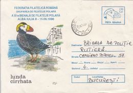 ARCTIC WILDLIFE, TUFTED PUFFIN, COVER STATIONERY, 1996, ROMANIA - Arctic Wildlife