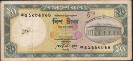 BANGLADESH P27b  20  TAKA  1988  Signature 4   VG - Bangladesch