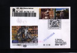 UNO Wien 2002 Sonderflugpost Wien-Vatican - Storia Postale