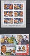 Comores Comoros Komoren IMPERF 2008 USA President Obama Kennedy Carter George Washington Mi. I-VI Bl. I Unissued - George Washington