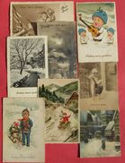 Lot Of 8 Old Postcards, Happy New Year - Sretna Nova Godina - Anno Nuovo