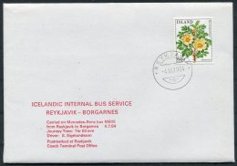 1984 Iceland Reykjavik - Borgarnes Bus Service Cover. Only 10 Covers Carried - Brieven En Documenten