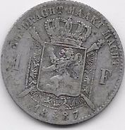 Belgique - 1 Franc 1887 - Argent - 1 Franc