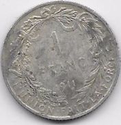 Belgique - 1 Franc 1911 - Argent - 1 Frank