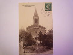 CASTERA-les-BAINS  (Gers)  :  L'EGLISE  (Façade)   1912    - Castera