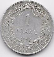 Belgique - 1 Franc 1913 - Argent - 1 Frank