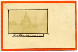 14 - PORT EN BESSIN - SORTIE DES BARQUES DE PECHE (carte Faite à La Main) - Port-en-Bessin-Huppain