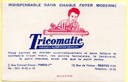 Buvard Tricomatic, Machine à Tricoter. Troyes Et Paris. - Textile & Clothing