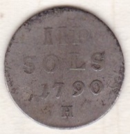 Luxembourg   3 Sols 1790 H , Leopold II , Argent. - Luxemburgo