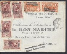 CONGO - 1937 - Enveloppe "Opérations De Banque" De Pointe Noire Pour Paris, Par 1ère Liaison Aérienne Dakar Pointe-Noire - Covers & Documents