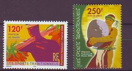 French Polynesia - 2000, Tradional Sports 2v **,     Yt 625-6, Mi 826-7, Sn 785-6, Sg 889-0 - Nuevos