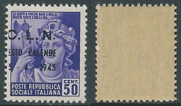 1945 ITALIA EMISSIONI CLN SESTO CALENDE MONUMENTI 50 CENT MNH ** - E99 - Centraal Comité Van Het Nationaal Verzet (CLN)