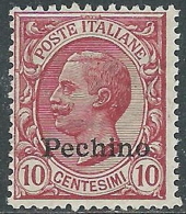 1917-18 CINA PECHINO EFFIGIE 10 CENT MNH ** - E102 - Pekin