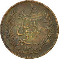 Monnaie, Tunisie, Ali Bey, 10 Centimes, 1891, Paris, TTB, Bronze, KM:222 - Túnez