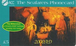 CARTE+-PREPAYEE-GB-5£-ACC-SEAFARERS PHONECARD-1999-MILLENNIUM Iis CHRIST 2000 AD-NATIVITE-TRES RARE - Noel