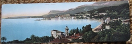 Menton Cpa Panoramique Grand Format + Carnet Cote D'azur 12 Vues - Menton