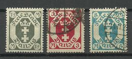 Deutschland DANZIG Gdansk 1922 Michel 103 - 105 */o - Altri & Non Classificati