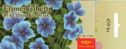 Iceland 2003 Booklet Of 10 Scott #982a 45k Phlox Drummondi - Flowers - Carnets