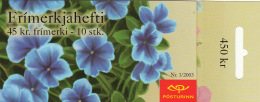 Iceland 2003 Booklet Of 10 Scott #982a 45k Phlox Drummondi - Flowers - Booklets