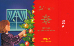 Iceland 2003 Booklet Of 10 Scott #1003a 45k Child Decorating Tree Christmas - Carnets