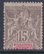 Nlle Calédonie N° 61 X Type Groupe : 15 C. Gris,  Trace De Charnière Sinon TB - Unused Stamps