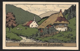 SCHWARZWALDHAUS Mit Hauskapelle Stein-Zeichnung - Hochschwarzwald