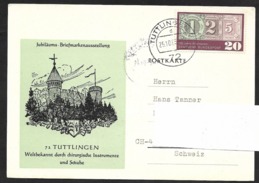 TUTTLINGEN Jubiläums-Briefmarkenausstellung Chirurgische Instrumente Und Schuhe 1965 - Tuttlingen