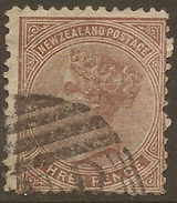NZ 1874 3d FSF P12.5 SG 154 U #AFV24 - Used Stamps