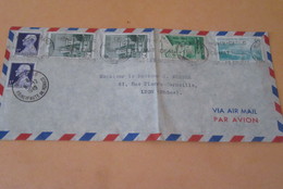 Monaco Lettre Par Avion De La Principauté Vers Lyon  Le 08 Décembre 1949 - Storia Postale
