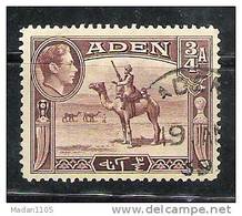 ADEN 1939 Adenese Camel Corps, 3/4 Annas,1v., Used. - Aden (1854-1963)
