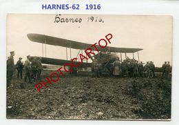 HARNES-AVION Abattu-1916-CARTE PHOTO Allemande-Guerre 14-18-1 WK-AVIATION-FLIEGEREI-Militaria-France 62- - Harnes