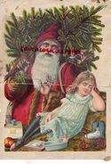 59- VALENCIENNES- RARE GRANDE CHROMO PERE NOEL-ENFANT-JOUETS-POUSSETTE-LANDAU-CHICOREE HENRI FACQ - Other & Unclassified